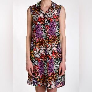 Equipment Michaela Floral Print Silk Dress Medium